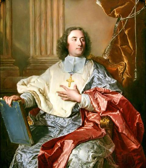 Hyacinthe Rigaud Portrait of Charles de Saint-Albin, Archbishop of Cambrai Norge oil painting art